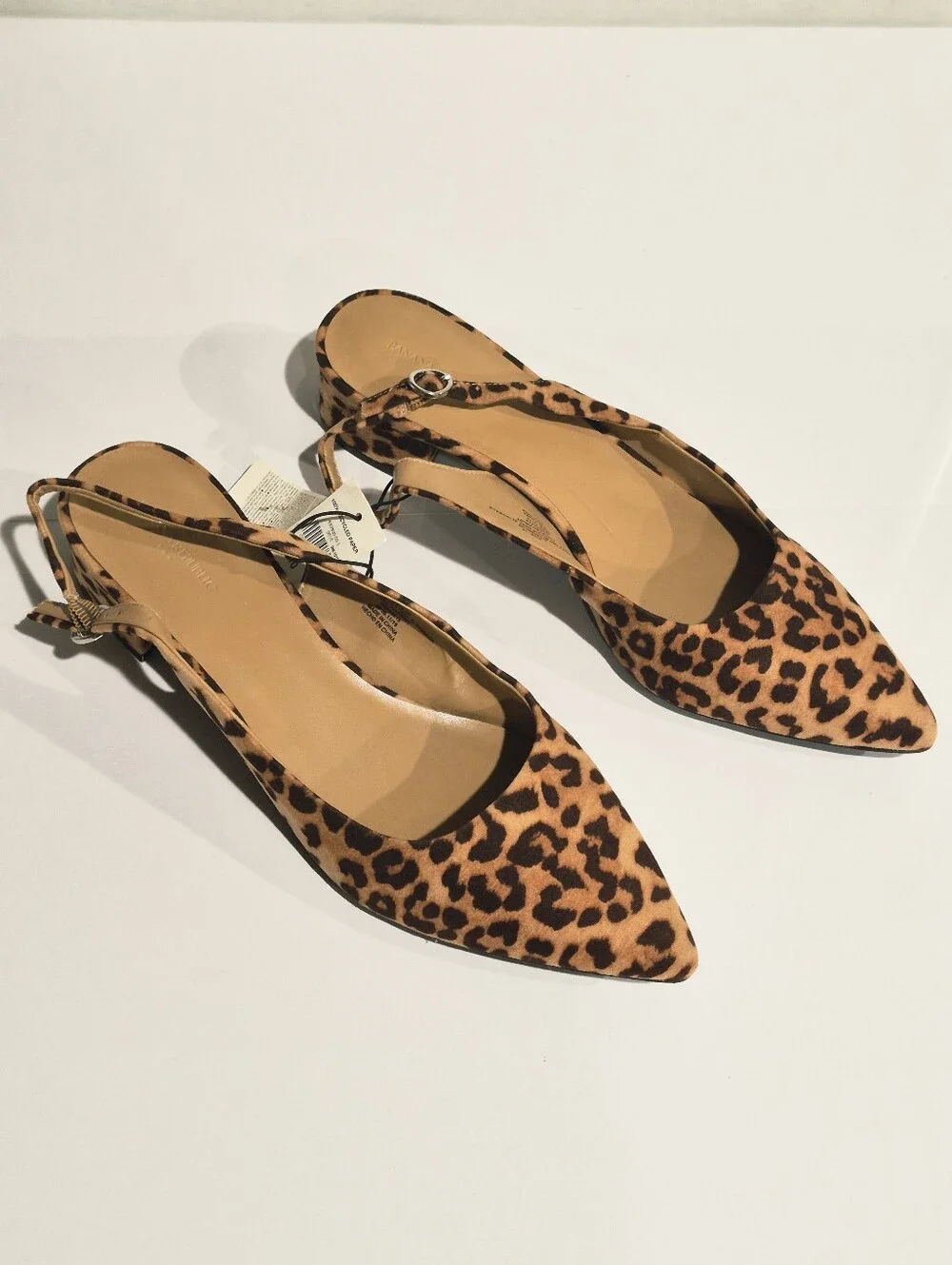 NWT Banana Republic Women's Slingback Cheeter Print Flats Size 10